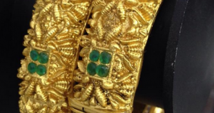 Square Cut Ruby Emerald 1 Gram Gold Bangles at Rs 1995/set | Gold .