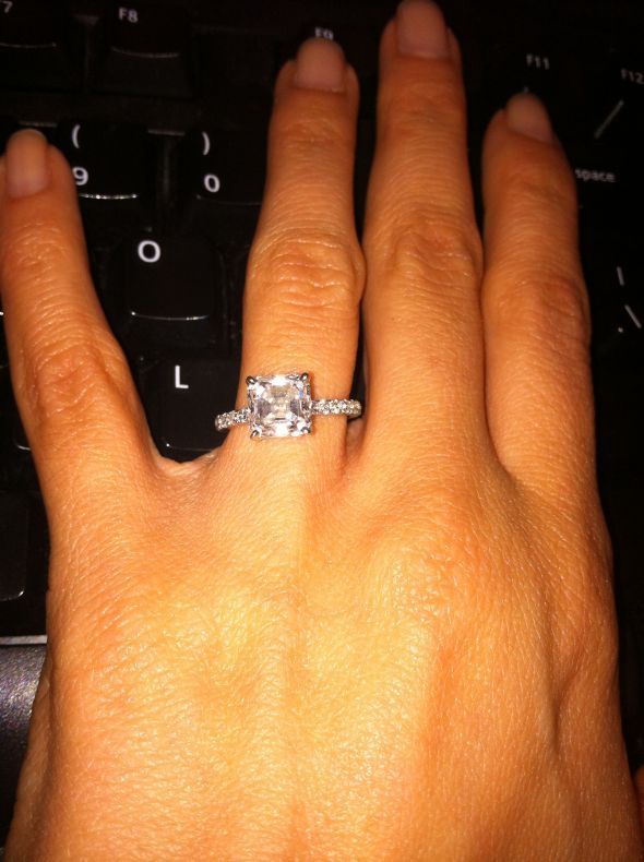Show me your 2 carat + diamond rings (With images) | Asscher .