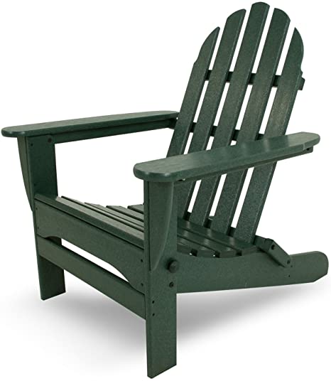Amazon.com : POLYWOOD AD5030GR Classic Folding Adirondack Chair .