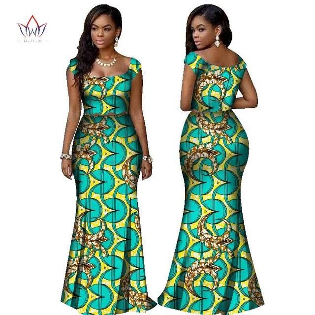 BRW 2017 African Print Two Piece Set Dashiki African Clothes for .