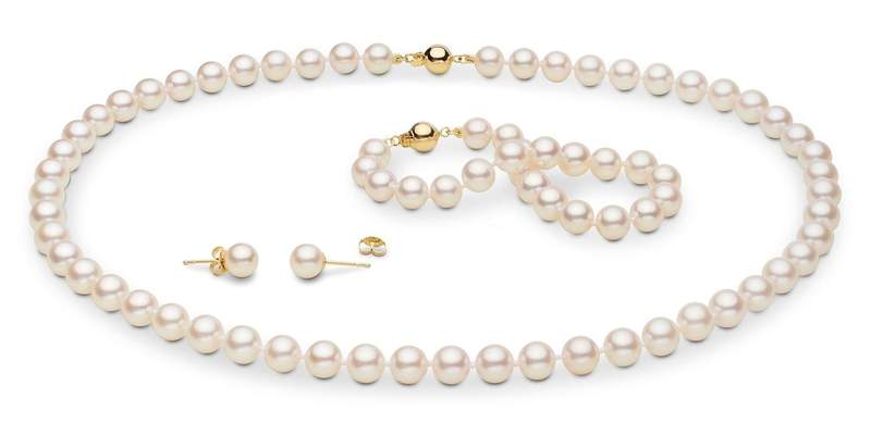 Akoya Pearl Jewelry Set: 7.0-7.5mm - Pearls of J