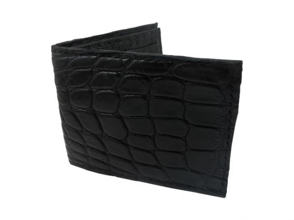 Angry Gator - Alligator Wallets - Black with Ostrich Interi