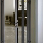 aluminum casement exterior door (With images) | Aluminium glass .