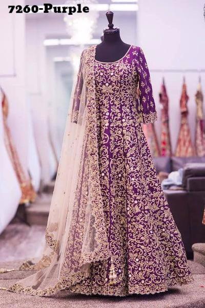 Purple Bollywood Anarkali Churidar Suits Designs – Indian Dress