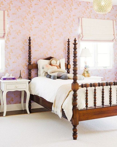 Loving everything about this space! That antique bed is so good .