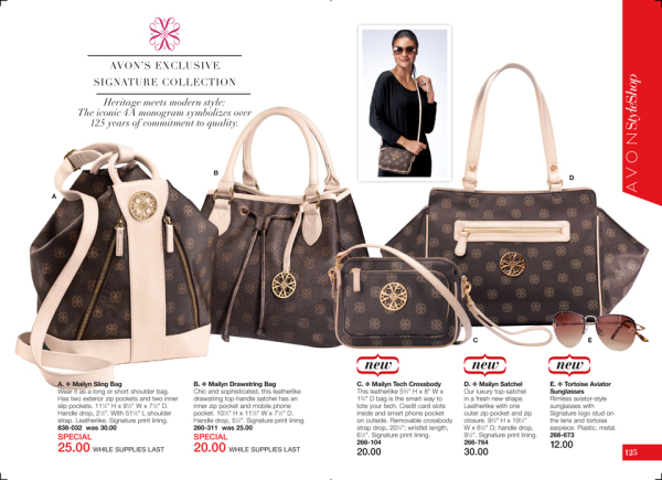 Avon Signature Collection Mailyn Handbags | beautifulval