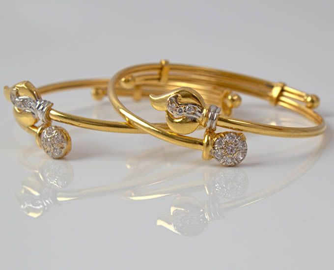 Baby bracelets - waale | Gold bangles design, Baby jewelry gold .