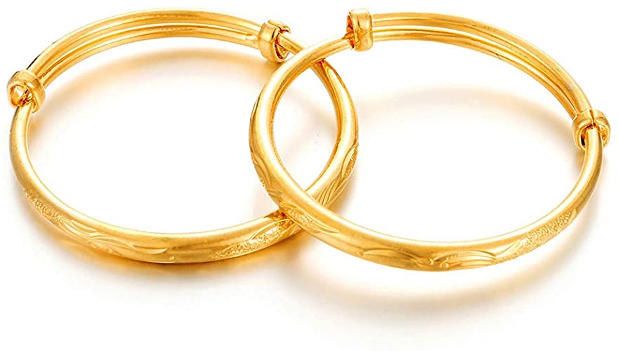 Amazon.com: Ethlyn 2pcs/lot 18K Gold Plated Kids Baby Expandable .