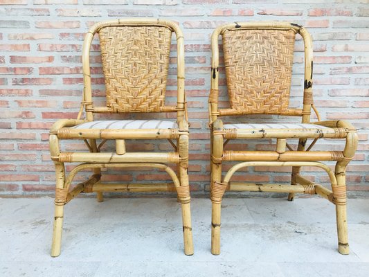 Mid-Century Bamboo Chairs, Set of 2 for sale at Pamo
