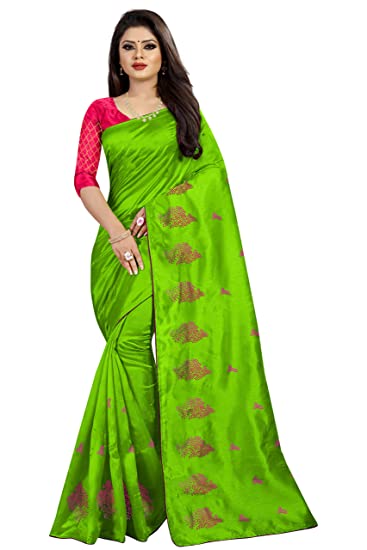 Buy Deepjyoti Creation Women's Embroidery Work Green Color Paper .