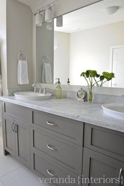 Gray Bathroom Cabinets (With images) | Bathroom remodel master .