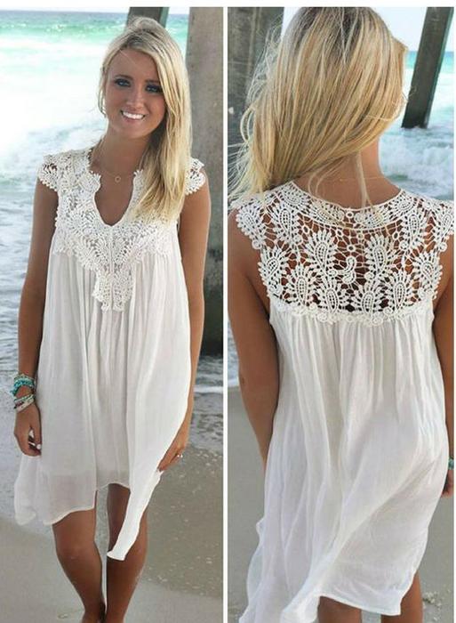 Naomi™ - Lace Beach Tunic Summer Dresses- Beach Dresses- Plus Size .