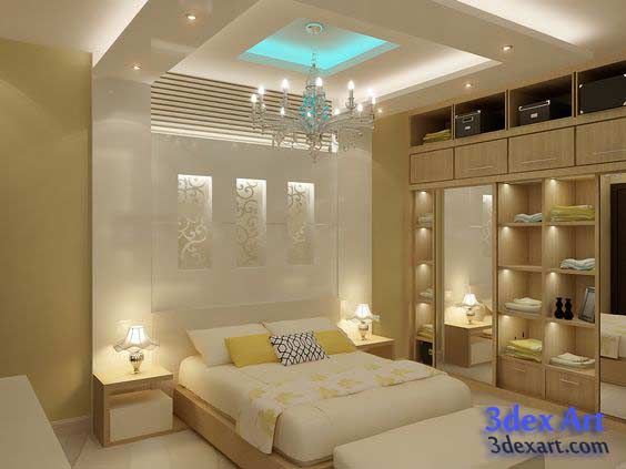 New false ceiling designs ideas for bedroom 2018 with LED lights .