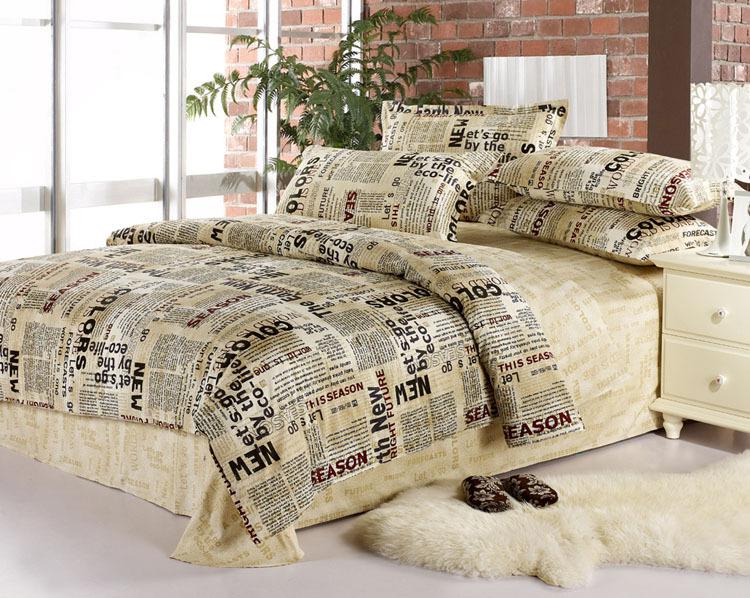 English Newspaper Bedding Comforter Set Queen Size Comforters Sets .