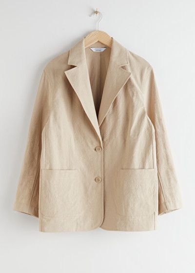 Linen Blend Oversized Blazer in 2020 | Oversized blazer, Blazer .