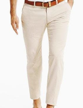 white shirt and beige trouser combination - Men's clothing colour .
