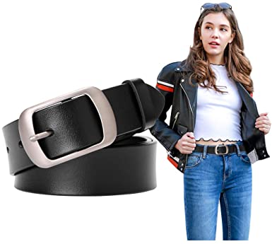 Fashion Womens Leather Belts SUOSDEY with Pin Buckle Waist Belt .