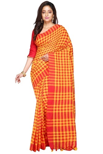 Fancy Bengali Cotton Saree, 6.3 M (with Blouse Piece), Rs 450 .