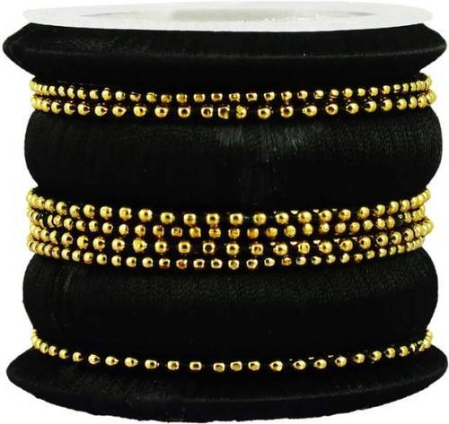 Black Big Silk Thread Bangles at Rs 600/set | Silk Thread Bangle .