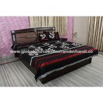 Silk Bed Sheets, Indian Patch Design, Handmade Decorative, Made of .