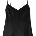 V-neck Satin Camisole In Black | Top outfits, Black camisole, Camiso