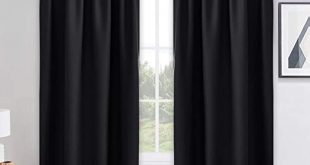 Amazon.com: PONY DANCE Black Out Window Curtains - 2 Panels .