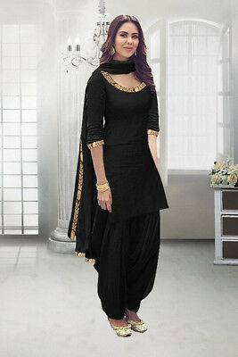 Punjabi Black Patiala Suits Ethnic Salwar Kameez Designer .