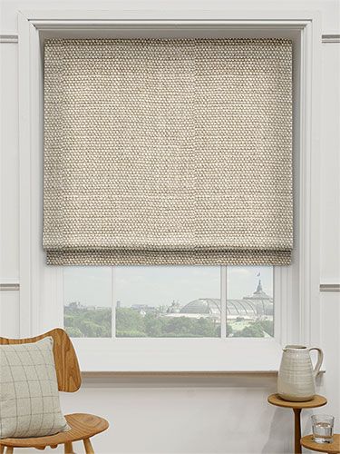 Linen Hopsack Roman Blind | Curtains with blinds, House blinds .