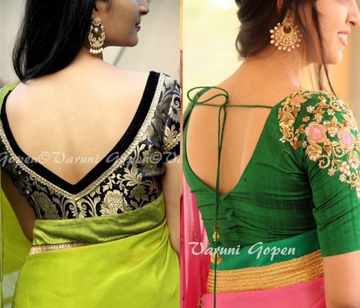 30+ Trendy Blouse Back Neck Designs For Silk Sarees (With images .