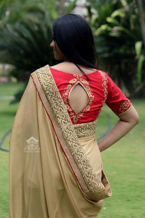 30+ Trendy Blouse Back Neck Designs For Silk Sarees | Blouse .