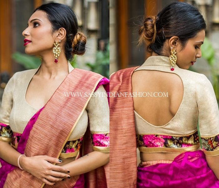 13 Trendy Blouse Back Neck Designs for Pattu Sarees | Stylish .