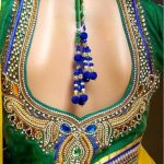 Stone Work Bridal Saree Blouse | Saree blouse designs, Blouse neck .