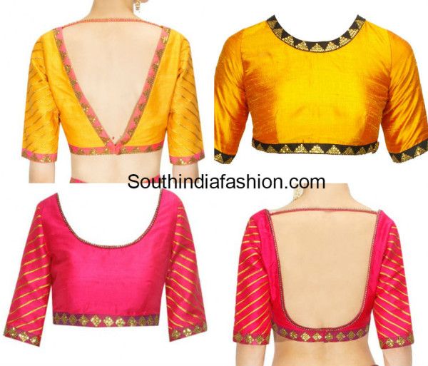 Simple Blouse Designs with Borders (With images) | Simple blouse .