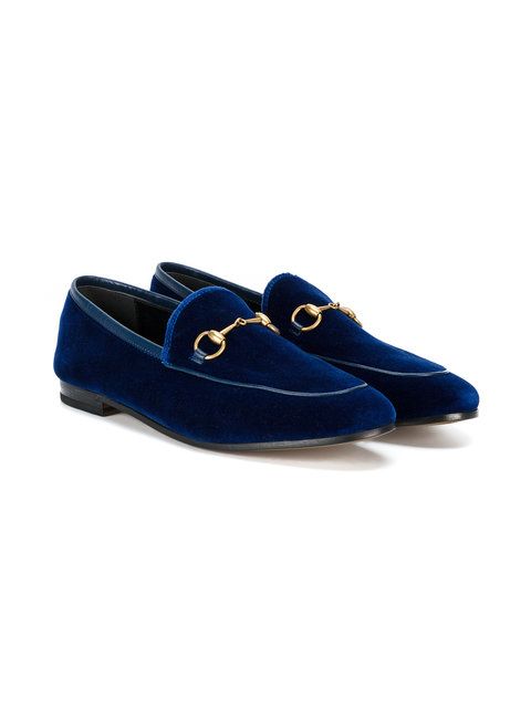 Gucci Blue Velvet Jordaan loafers | Loafers, Velvet loafers, Guc