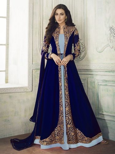 Designer Blue Salwar Suit Manufacturer in Surat Gujarat India by .