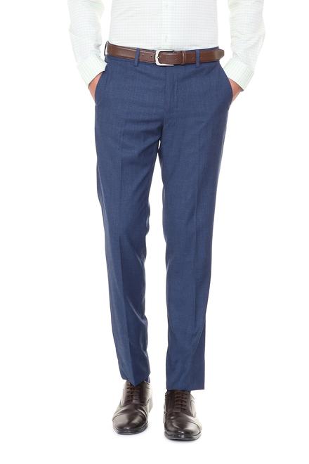 Peter England Trousers & Chinos, Peter England Blue Trousers for .