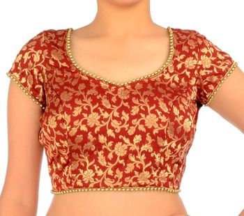 Red Brocade Blouse | Embroidery blouse designs, Blouse, Saree .