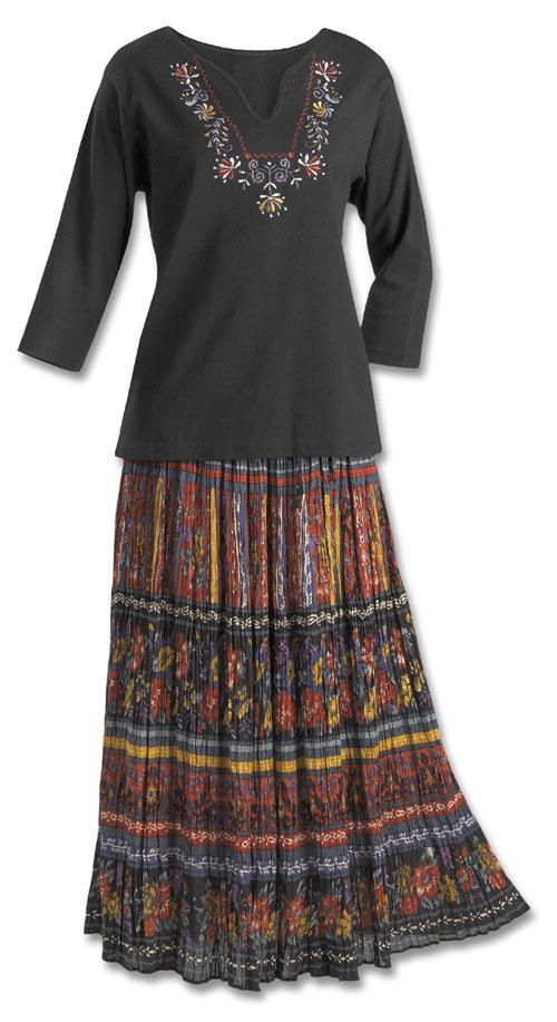 Crinkle Broomstick Skirt - Dresses & Skirts - Fashi