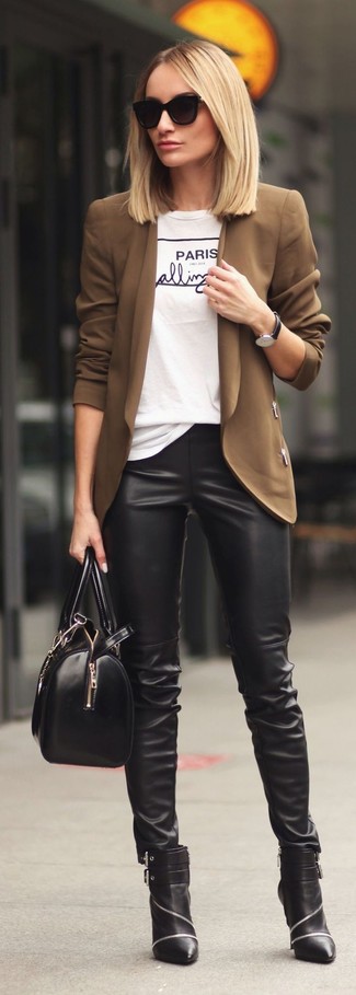How to Wear a Brown Blazer For Women (72 looks & outfits .