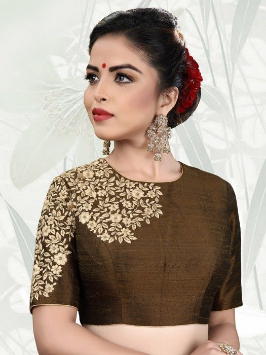 Brown Blouse Designs: Elegant and Versatile Blouse Designs in Shades of Brown