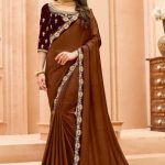 Dori Work - Brown - Saree Online: Buy Latest Indian Sarees (Saris .