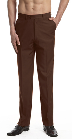 Men's Chocolate Brown Color Dress Pants by Concit