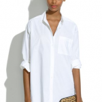 Oversized Button-Down Shirt. To wear with leather leggings! (With .
