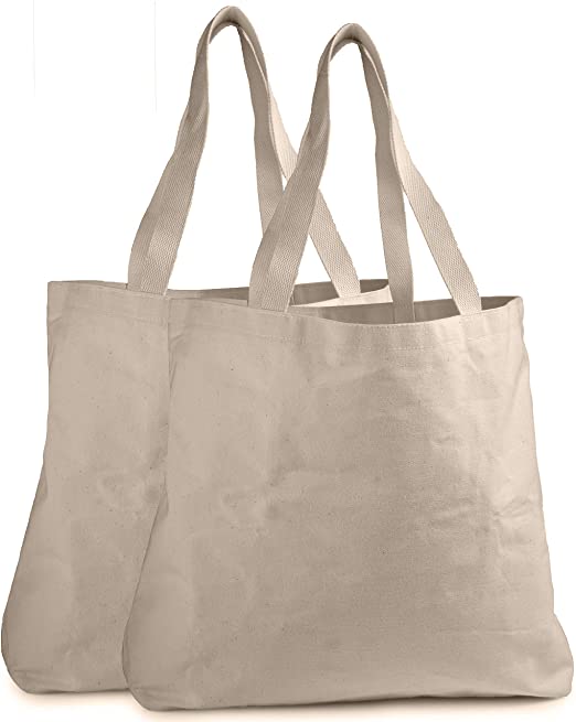 Amazon.com: Reusable Grocery Canvas Bag - Durable Stitching with .