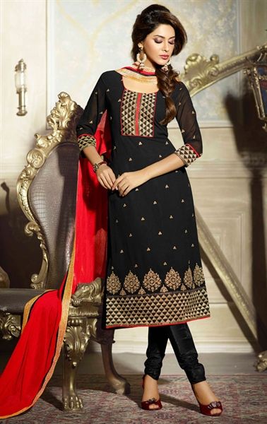 Picture of Amazing Black Casual Salwar Kameez | Indian outfits .