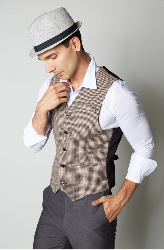 Men's Wool Blended Semi Casual Vest - (Brown) – Sensiblefashio