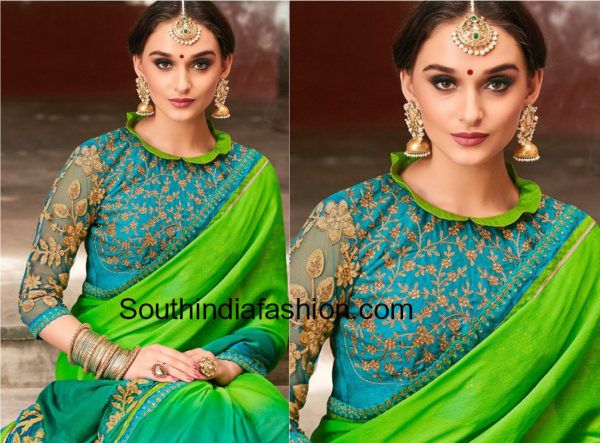 Stylish Blouse Designs For Chiffon and Georgette Sarees (With .