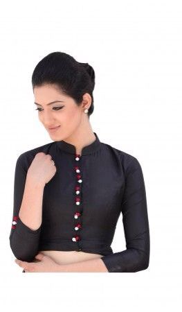 Chinese collar saree blouse (With images) | Saree jacket designs .