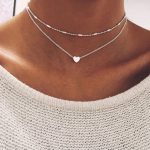 Jewelry | Cute Set Silver Heart Ball Chain Choker Necklace | Poshma