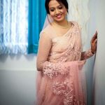Pink Bridal Saree with Appilque Highlights (With images .